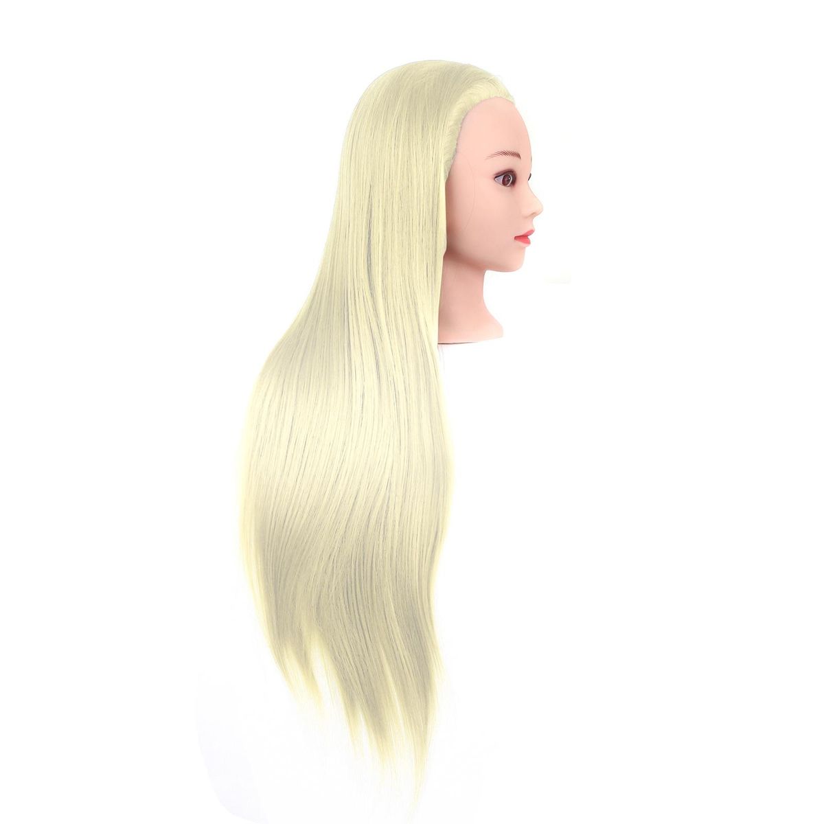 Mannequin Head with Clamp Holder for Braiding Hair 24'' Manikin Head Hairdresser Training Practice Head Cosmetology Dummy Head