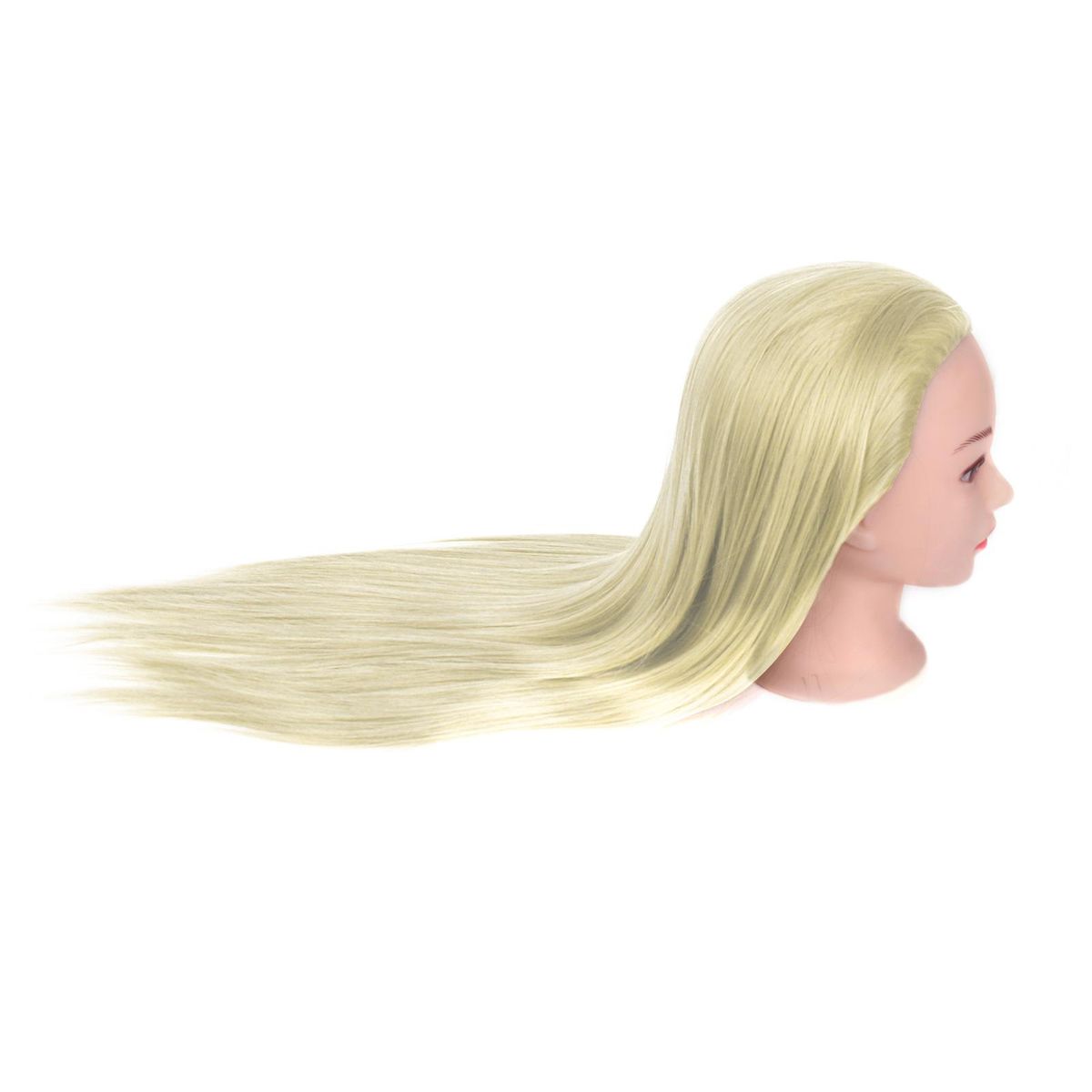 Mannequin Head with Clamp Holder for Braiding Hair 24'' Manikin Head Hairdresser Training Practice Head Cosmetology Dummy Head