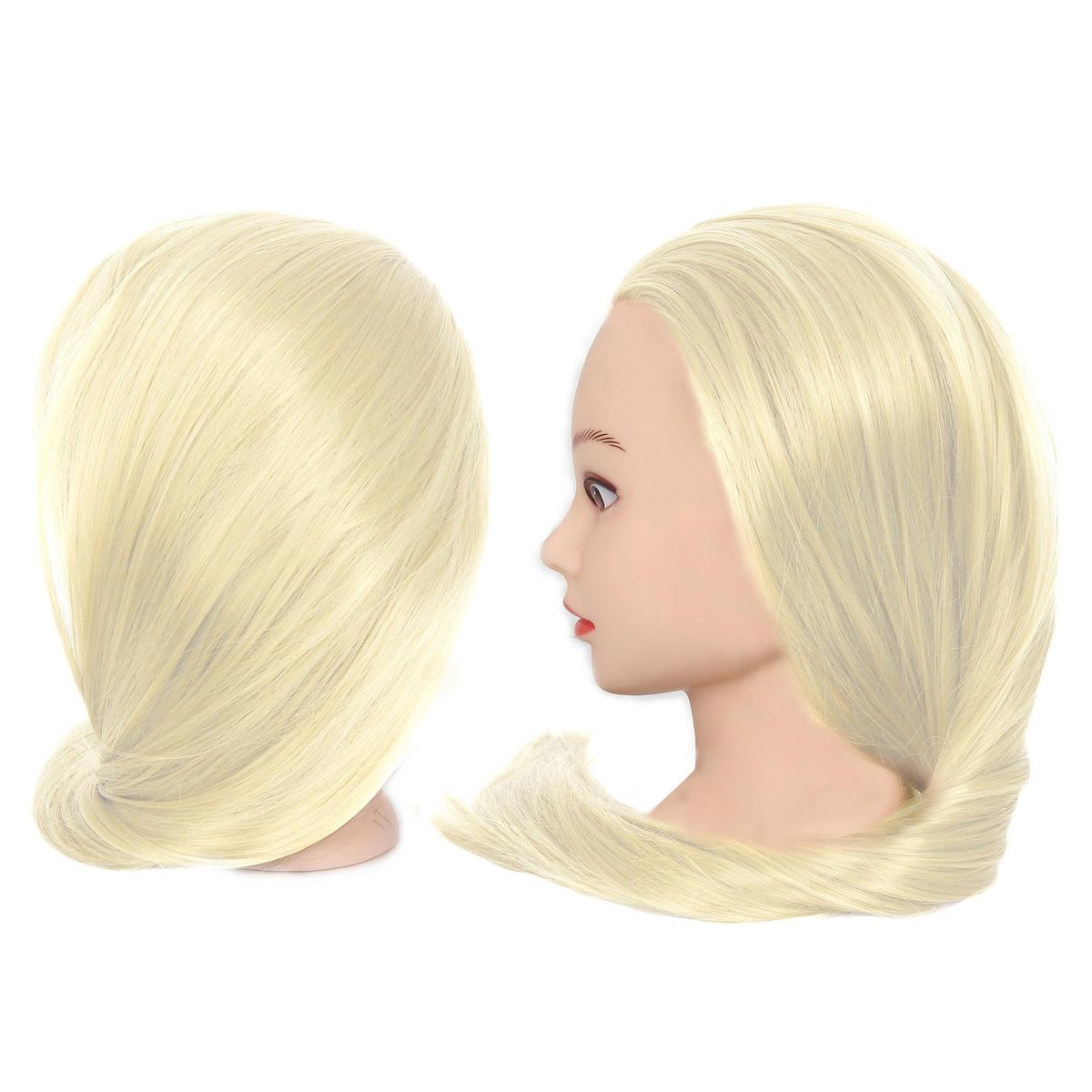 Mannequin Head with Clamp Holder for Braiding Hair 24'' Manikin Head Hairdresser Training Practice Head Cosmetology Dummy Head