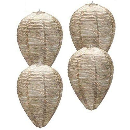 4PCS Wasp Nest,Decoy Hanging Fake Wasp Nest Paper
