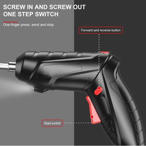 3.6V Electric Screwdriver, Mini Drill, Multi-Function Set, Rechargeable Cordless Drill