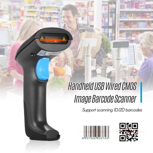 Barcode Scanner 2D Handheld USB Wired CMOS Image Scanner