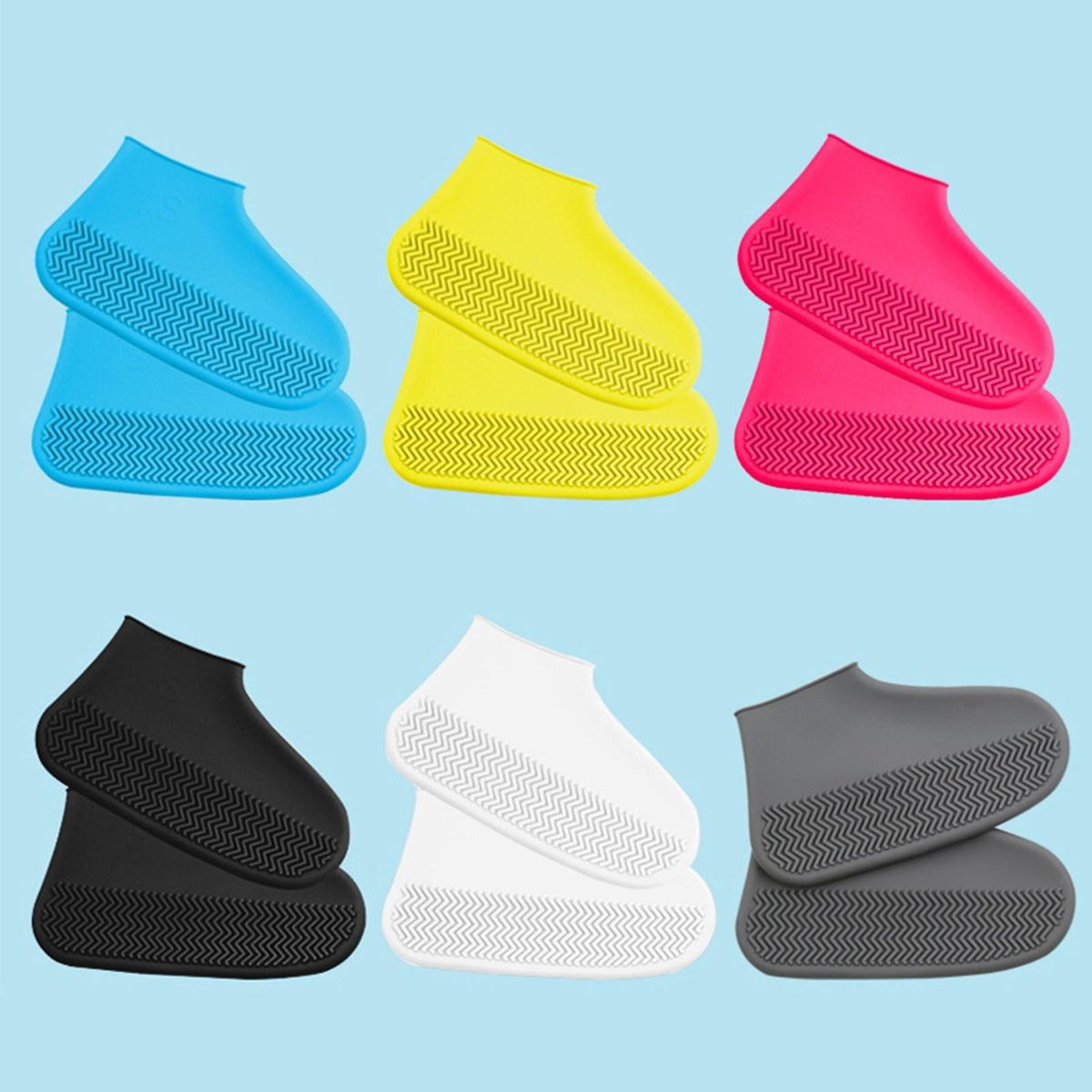 Waterproof Silicone Shoe Covers For Rain Travel Black S