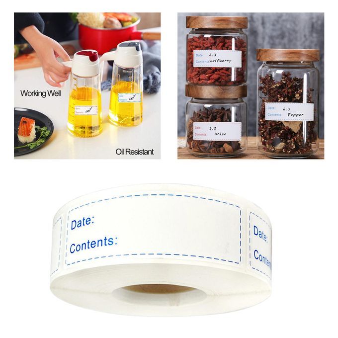 Storage Labels Refrigerator 75x25mm Freezer Label Stickers Blue 150pcs