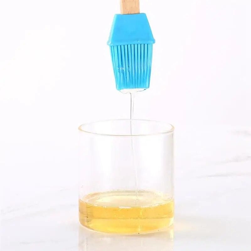 6pcs Detachable Silicone Baking Tray Bread Chef Pastry Oil Butter Paint Brush Barbecue Brush Silicone Baking Barbecue Tool