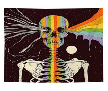 Skull Tapestry Wall Background Hanging Tapestries Boho Decoration Home Hippie Witchcraft Big Size Cloth