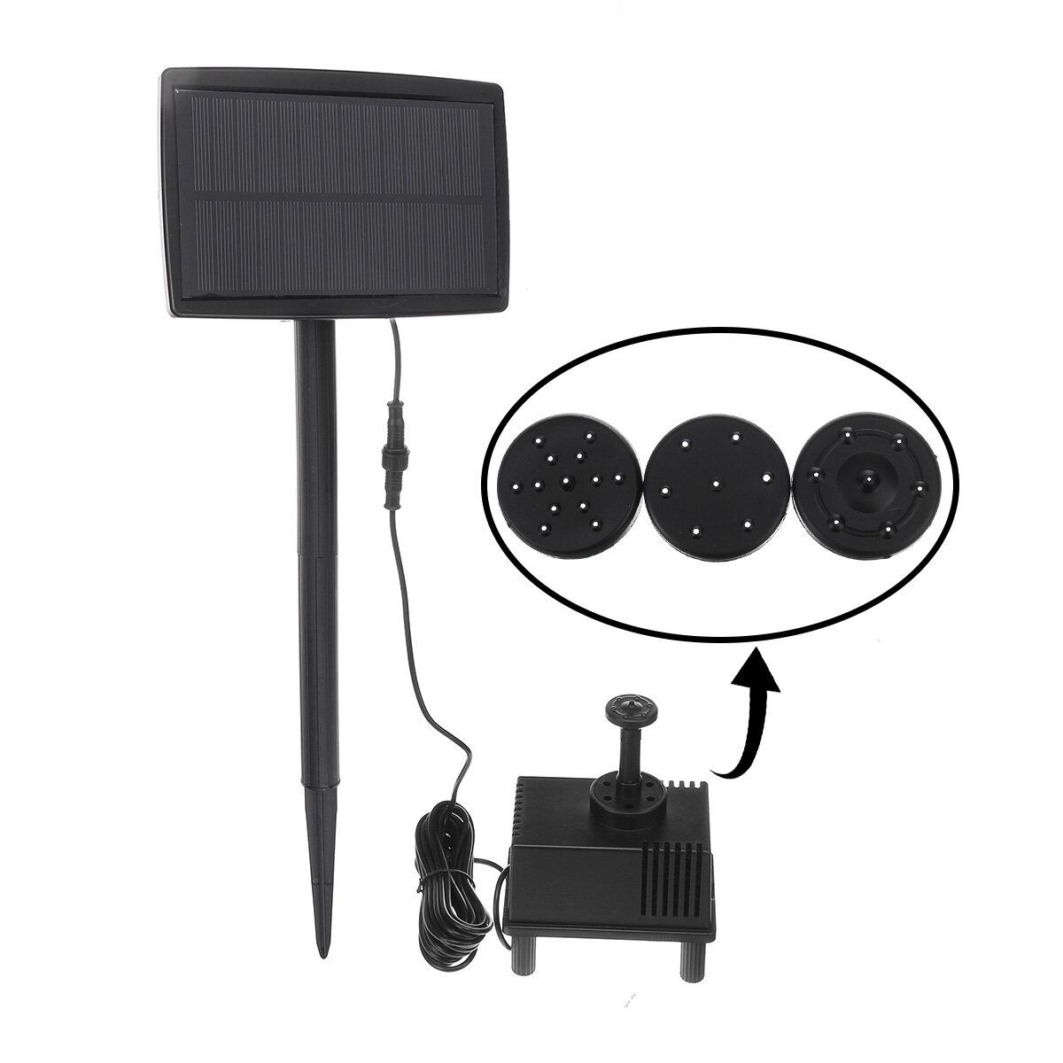 180L/H Flow Auto Solar Powered Fountain Submersible Water Pump Pond Garden Home