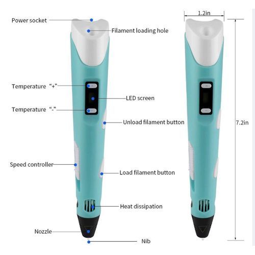 DIY 3D Printing Pen With 3 Color ABS / PLA Filament