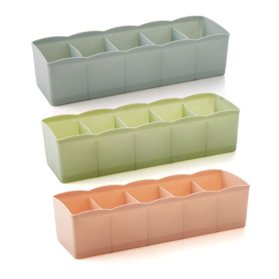 Multi-grids Cosmetics Underwear Socks Holder Storage-Pink