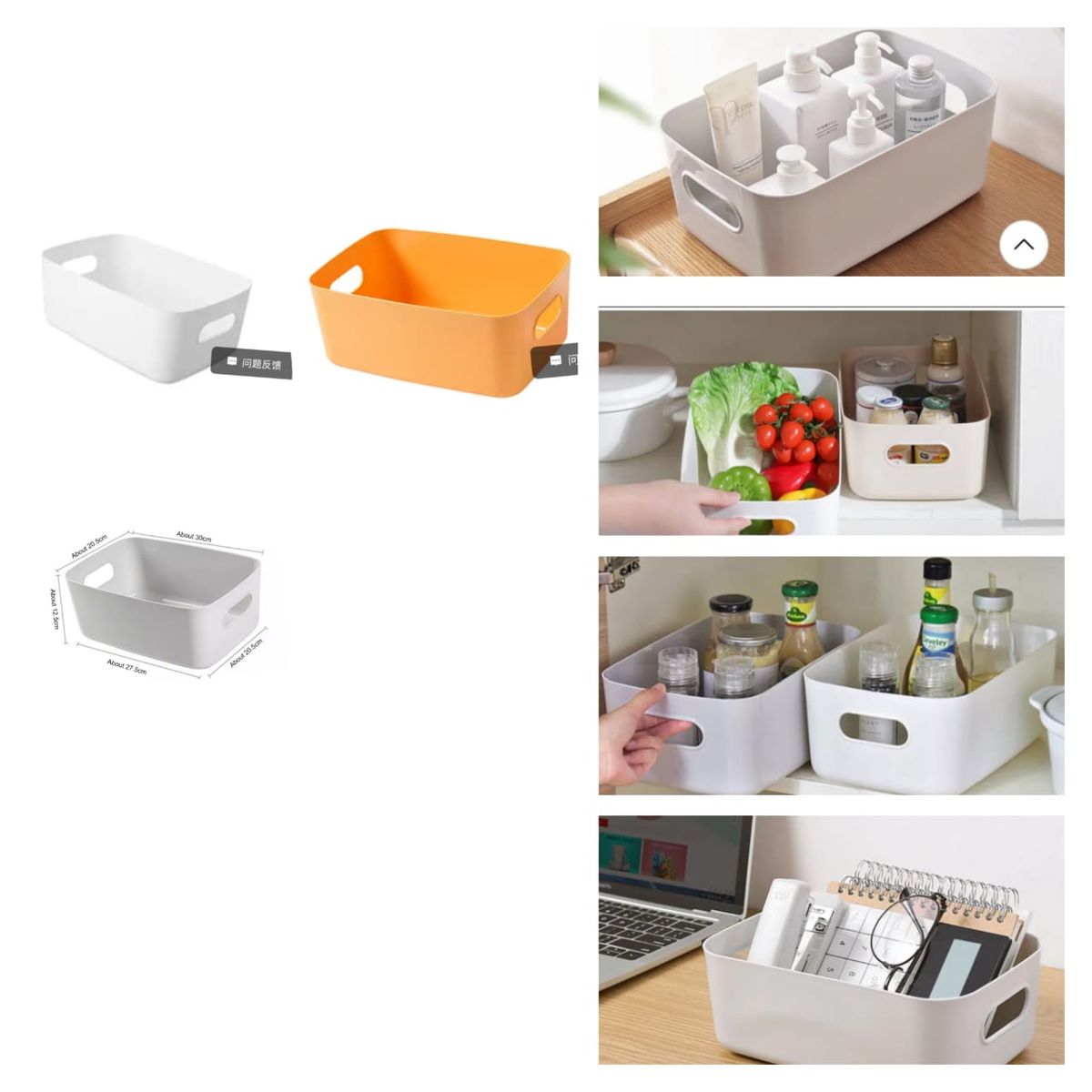 3Table Top Storage Box For Clothes, Office,kitchen,make Up-