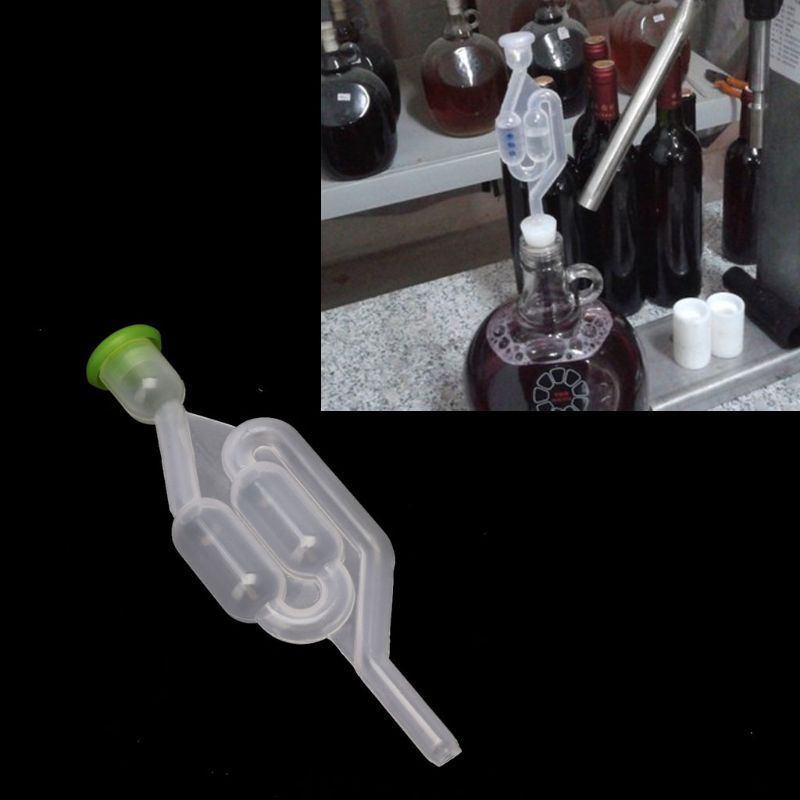 5Pcs Water Seal Exhaust Plastic Fermenting Air Locks Twin Bubble S Types Wine Airlocks Fermenter