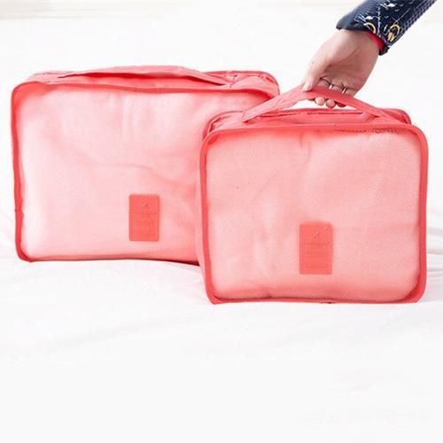 6Pcs/set Travel Storage Bags Overnight Weekend Clothes Toiletries Shoe Organize Pouch Luggage Suitcase Organizing Tool Household