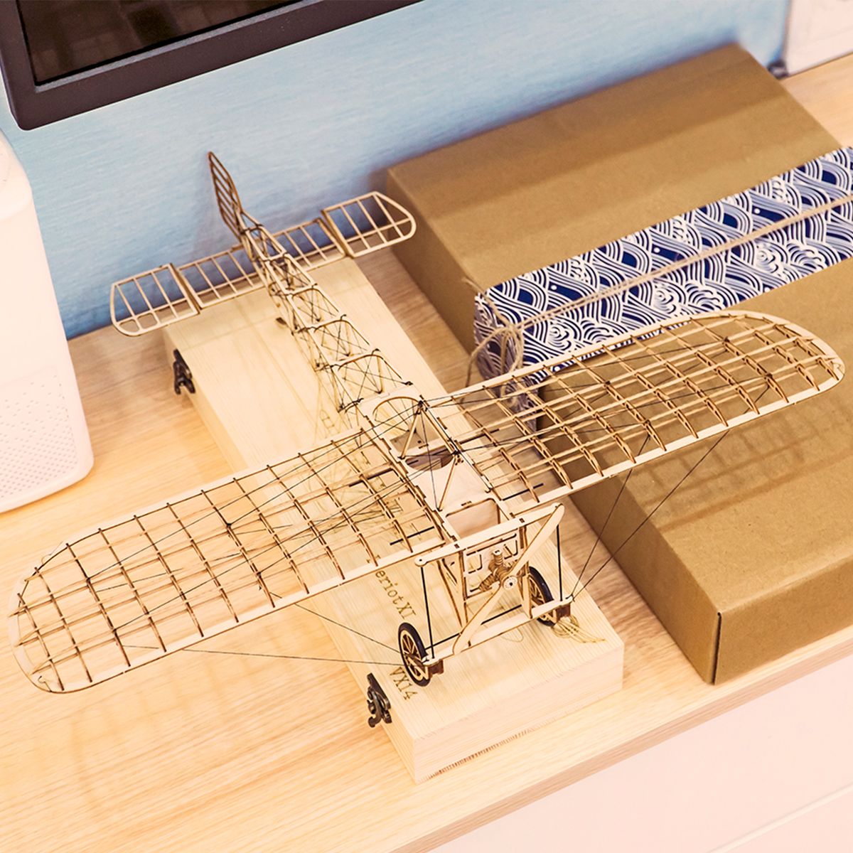 DWH VX14 1:23 Scale 380mm Wingspan Airplane Static Wooden