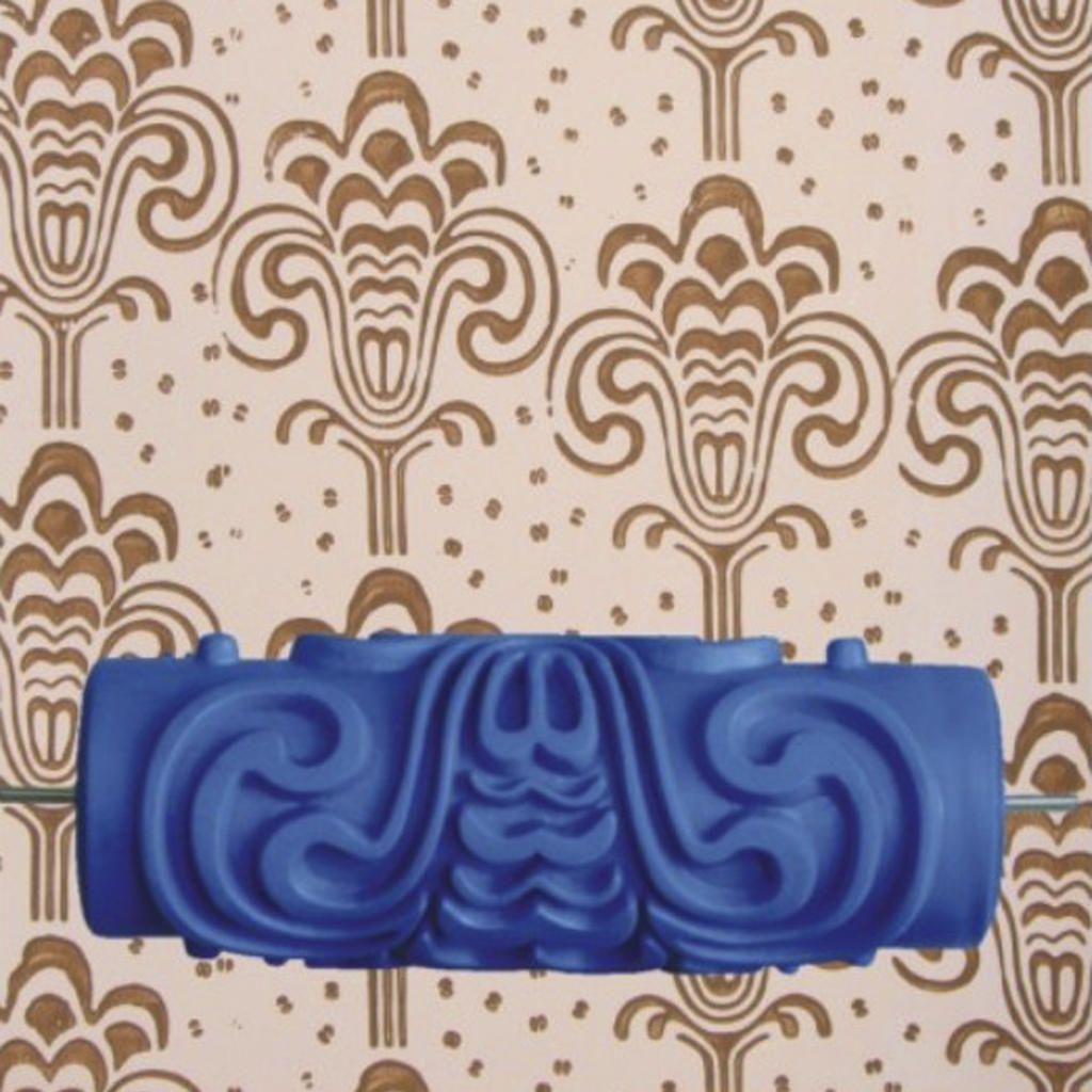 15cm Empaistic Flower Pattern Wall Painting Roller Machine DIY Craft 2