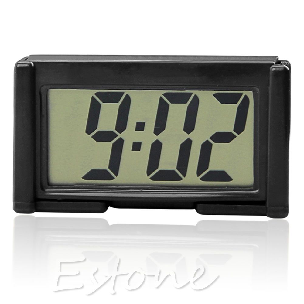 Interior Car Auto Desk Dashboard Digital Clock LCD Screen Self-Adhesive Bracket Wholesales