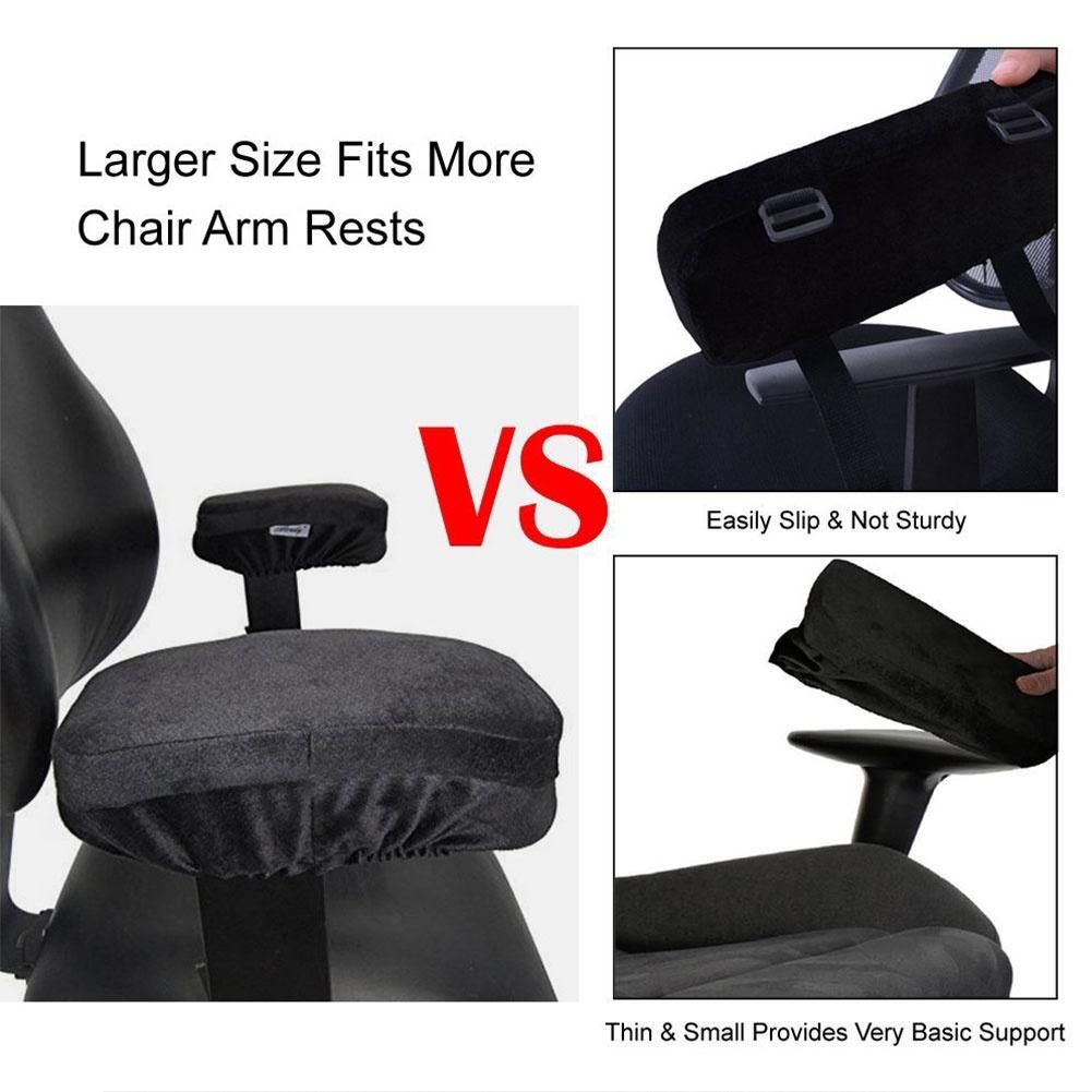 Chair Armrest Pad Support Ergonomic Forearms Memory Foam Elbow Pillows Covers