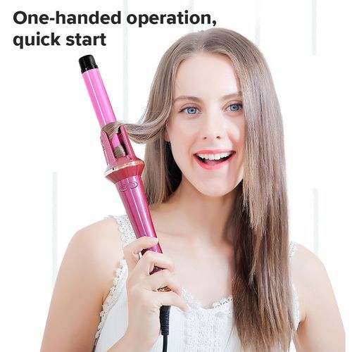 360 Automatic Spin Curling Iron Wand 3 Level Temp Ceramic Heating Women Shiny Salon Styling Tools
