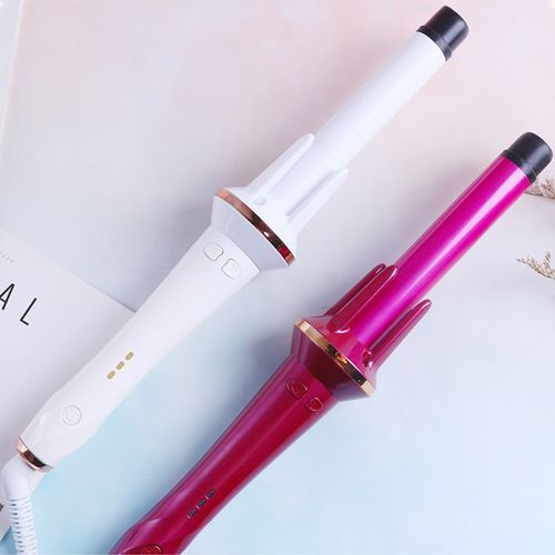 360 Automatic Spin Curling Iron Wand 3 Level Temp Ceramic Heating Women Shiny Salon Styling Tools