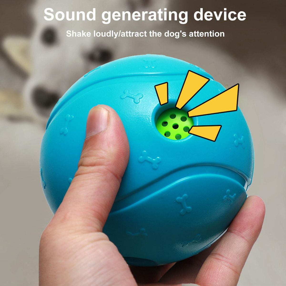 Playful Nature Release Dog Toy Pet Food Leakage Ball Relieve for Gum Blue