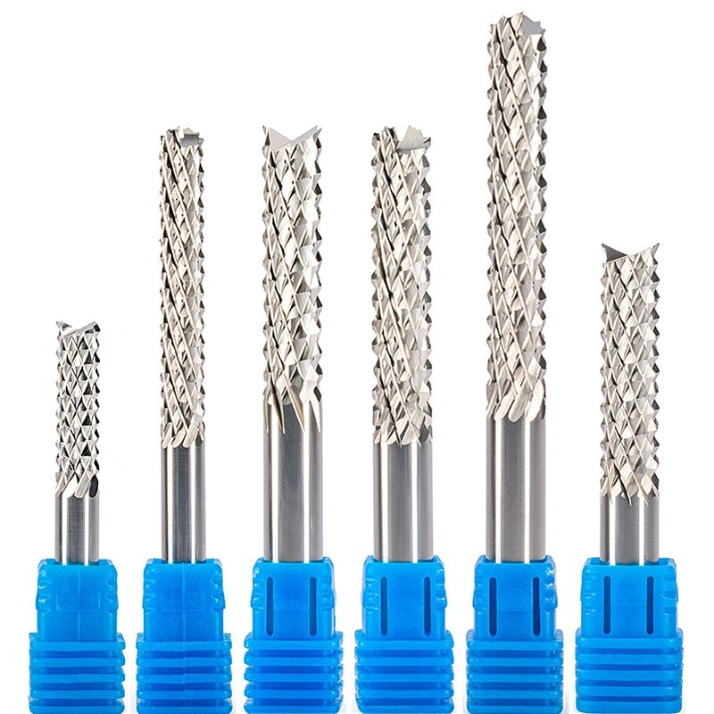 2pcs 0.5-10mm Carbide End Milling Cutter Engraving Cutter CNC Router Bits End Mill Corn Teeth CNC Wood MDF PVC Tools
