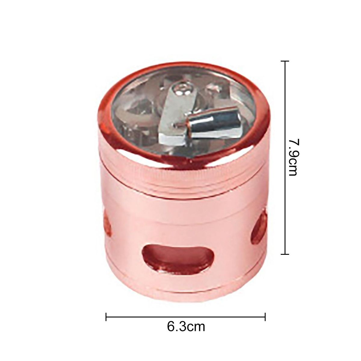 Swing Hand Grinder with Drawers 4-layer Herb Spice Grinder Durable Rose Gold