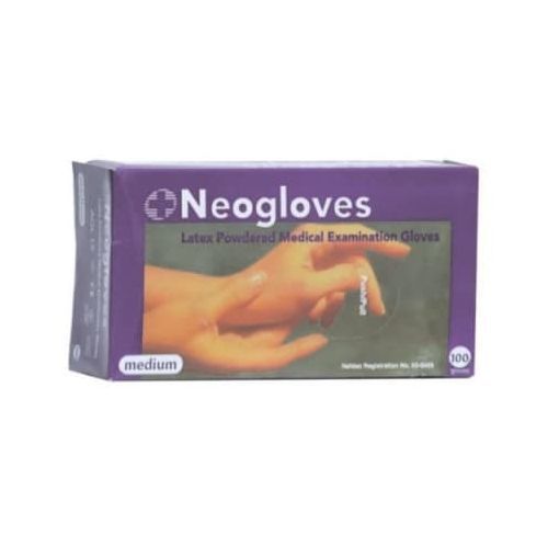100 Latex Powdered Medical Examination Gloves