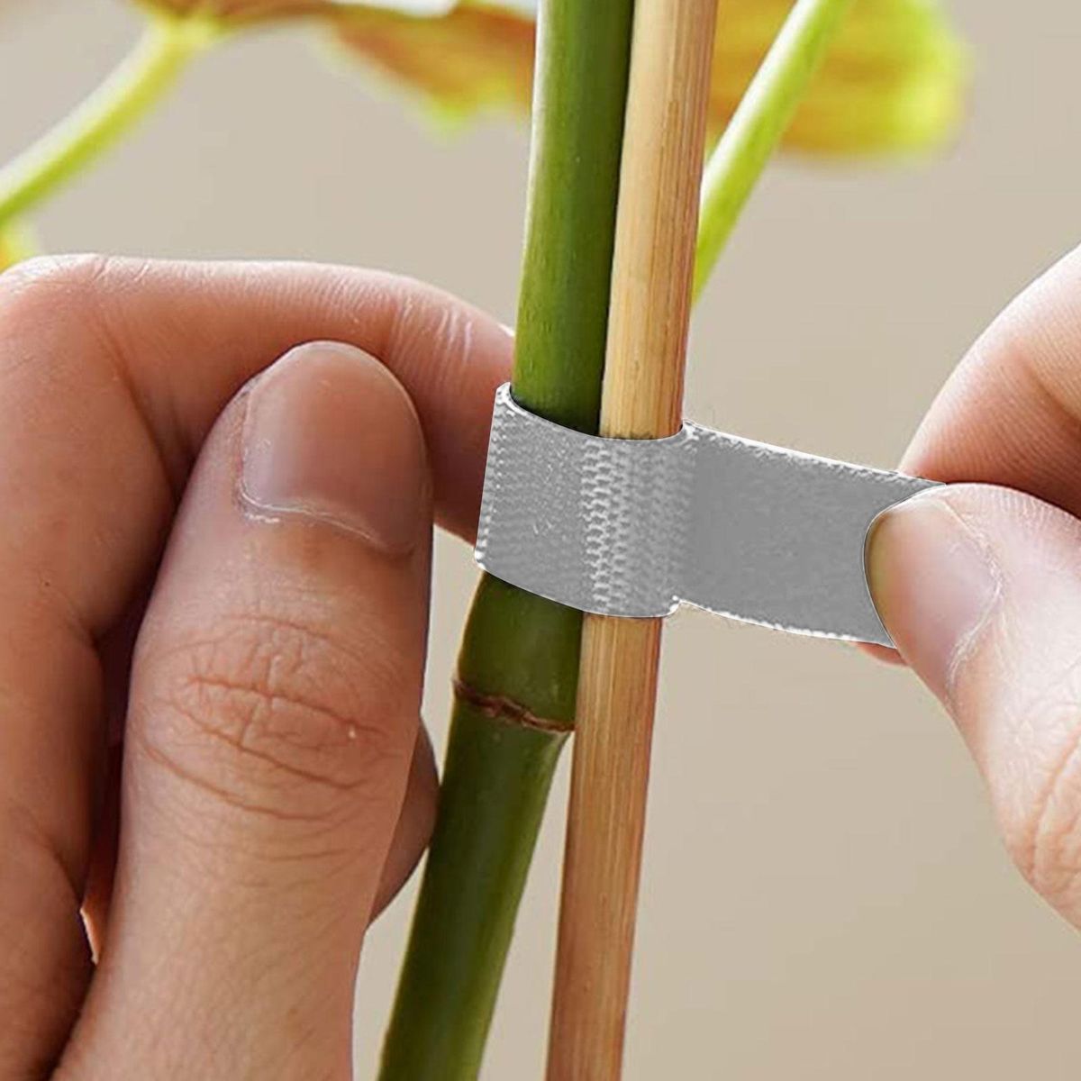 1 Roll Plant Tie Multi-purpose Plant Fixing Bundling Belt Grey