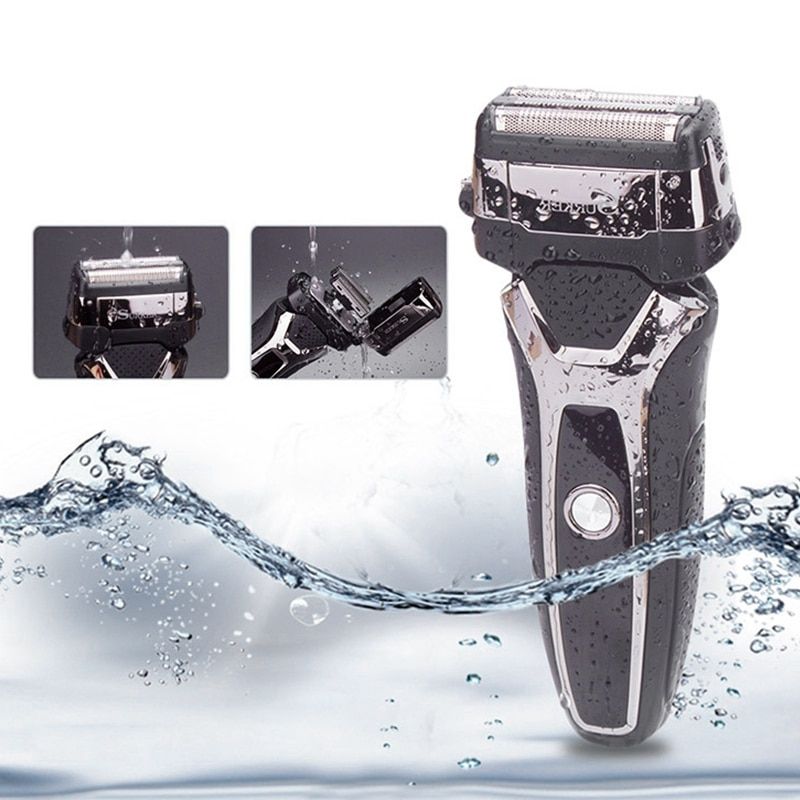 Lcd Digital Display 3D Floating Blade Electric Shaver