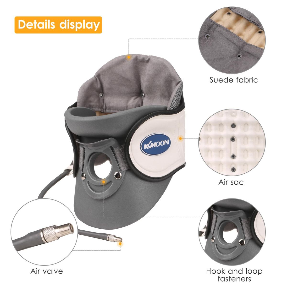 KKmoon Inflatable Medical Neck Cervical Traction Device Relief Neck and Upper Back Pain Portable Home Use Cervical Vertebra Tractor