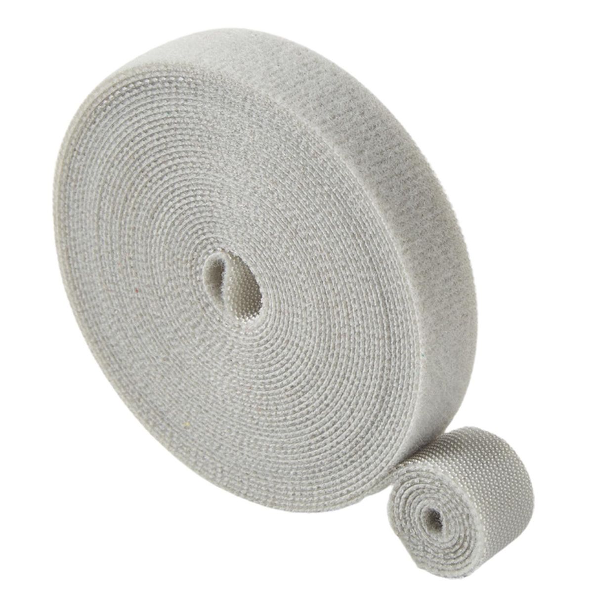 1 Roll Cable Tie Fastener Tape Design Data Cable Bundling Belt Grey