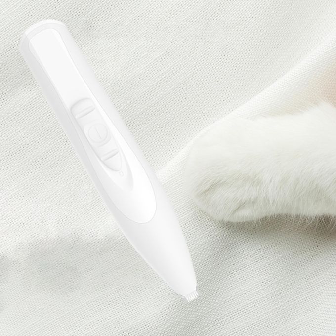 Puppy Kitten Hair Trimmer  Cordless Trimming White Rechargeable