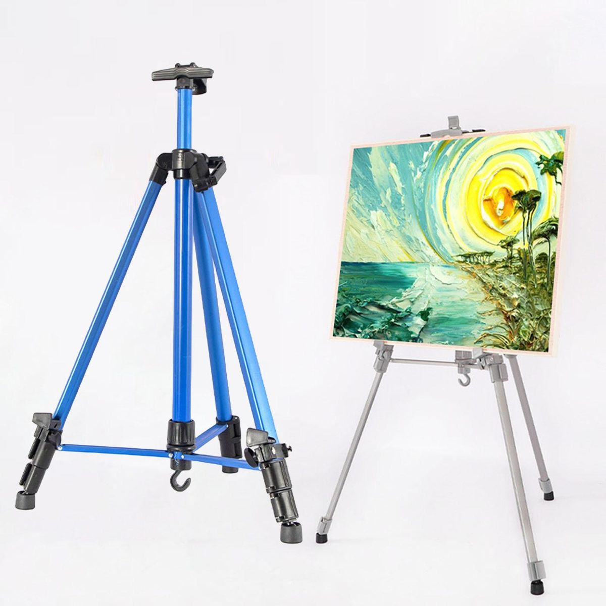 Adjustable Height Painting Easel Drawing Board With Blue