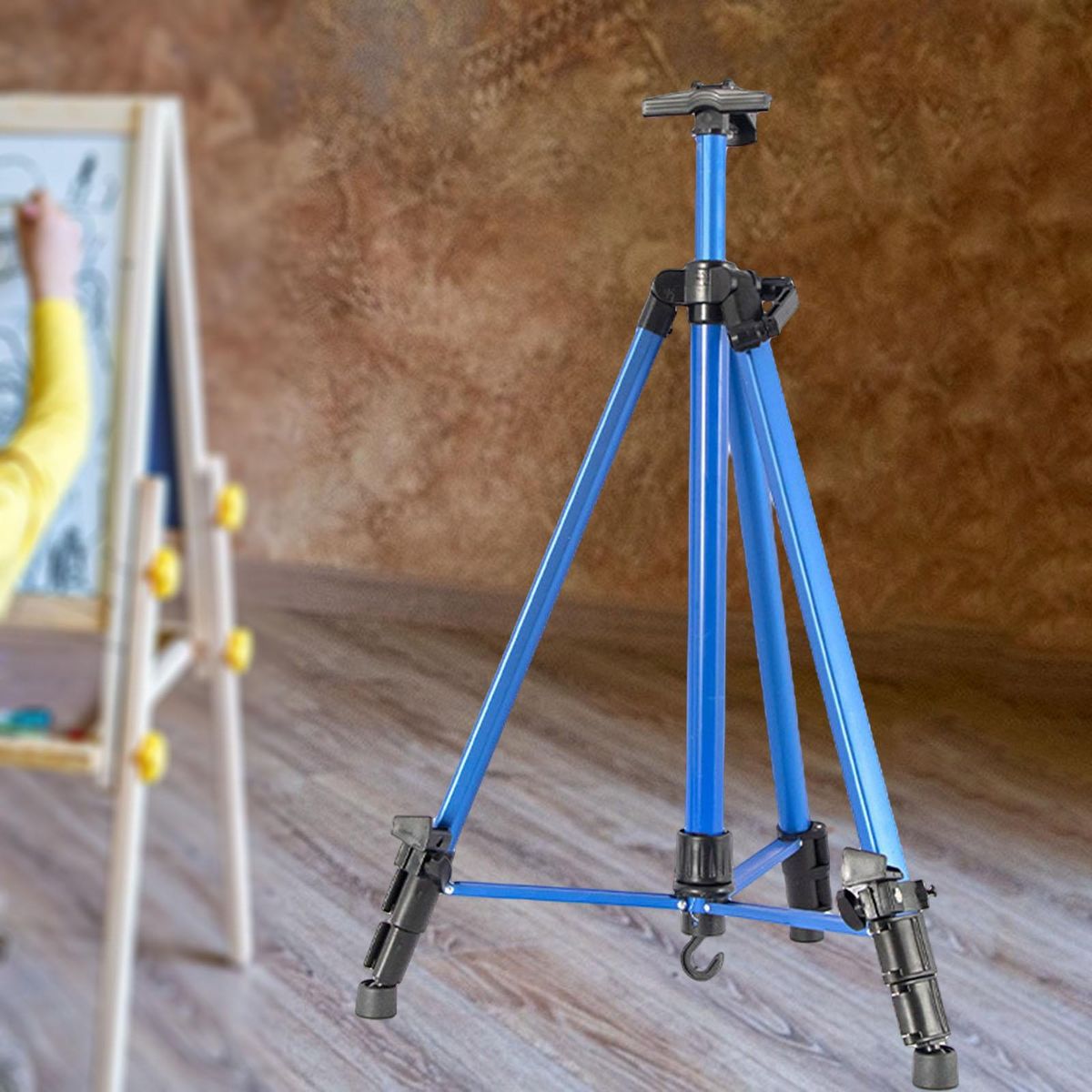 Adjustable Height Painting Easel Drawing Board With Blue