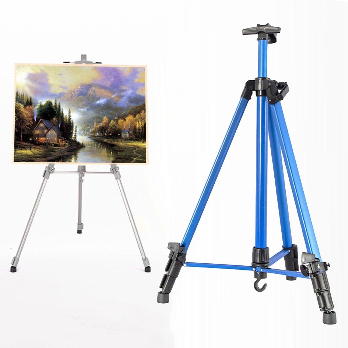 Adjustable Height Painting Easel Drawing Board With Blue