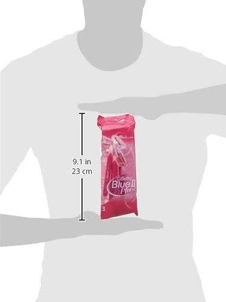 Blue II Plus Women's Disposable Razors, 3-Pack- Pink