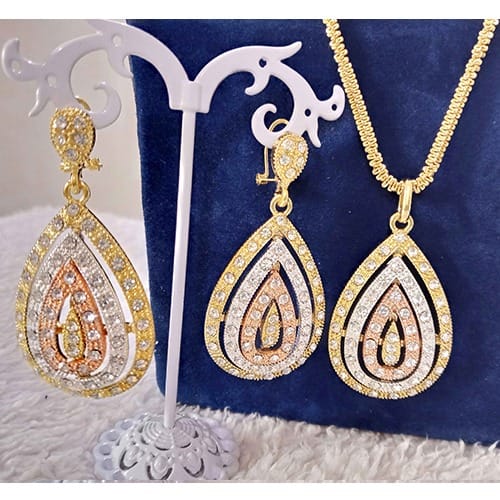 Luxury Diamond Encrusted Jewelry Set