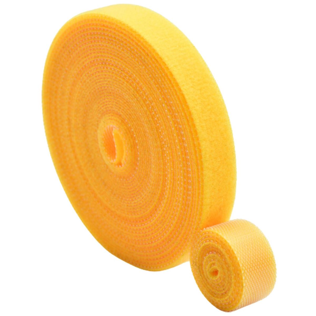 1 Roll Cable Tie Fastener Tape Design Data Cable Bundling Belt Yellow
