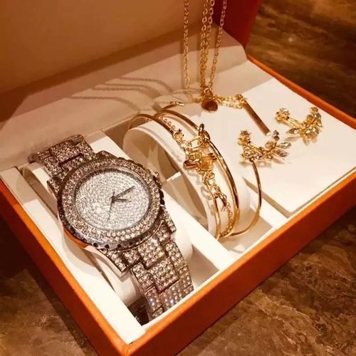 1/5/25/50Pcs Leather Watch Set Box Necklace Bracelet Earring Jewelry Sets Watch Gift Box