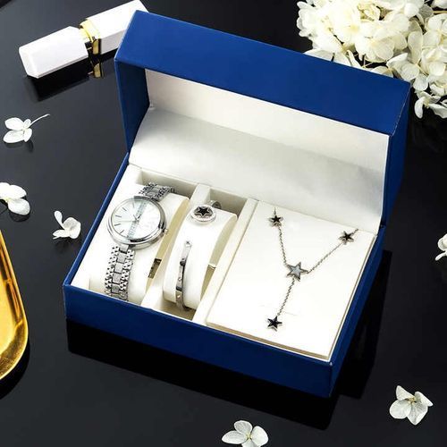 1/5/25/50Pcs Leather Watch Set Box Necklace Bracelet Earring Jewelry Sets Watch Gift Box