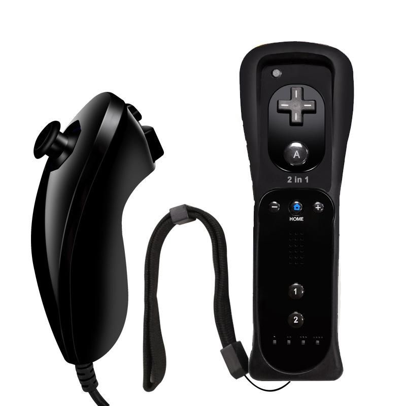 Wii handle wii left and right handle built-in accelerator 2 in 1 left and right handle factory direct sales advantage shipping light blue