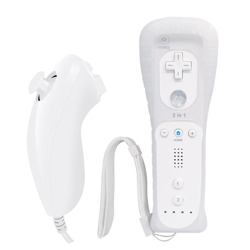 Wii handle wii left and right handle built-in accelerator 2 in 1 left and right handle factory direct sales advantage shipping light blue