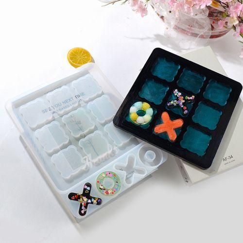 Tic Tac Toe Game Resin Molds Silicone XO Chess