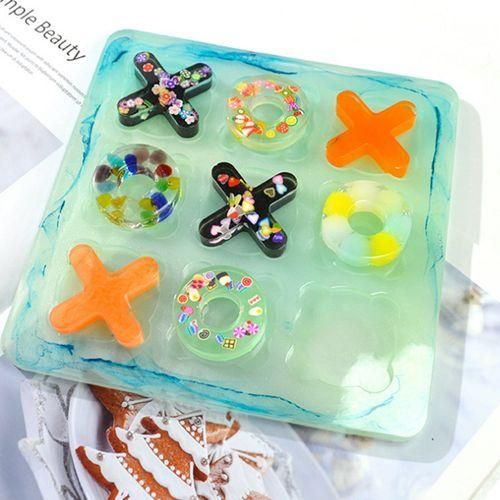 Tic Tac Toe Game Resin Molds Silicone XO Chess