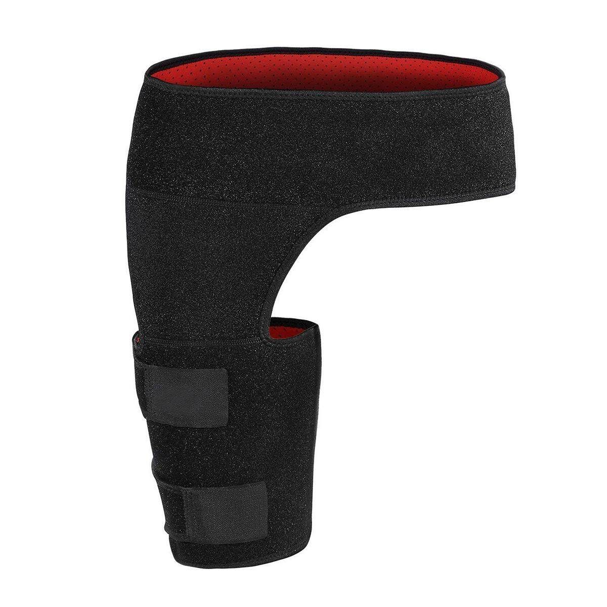 Thigh Compression Brace Wrap Black Sprains Therapy Groin Leg Pain Hip