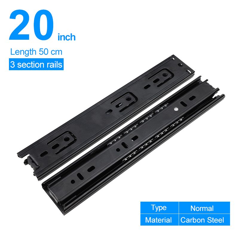 DANPHONE Three-Section Drawer Slides Cabinet Black Slides