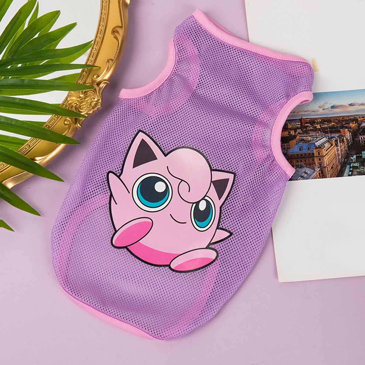 Pet Vest Summer Cute Printed Pet Sunscreen Vest Clothing Purple