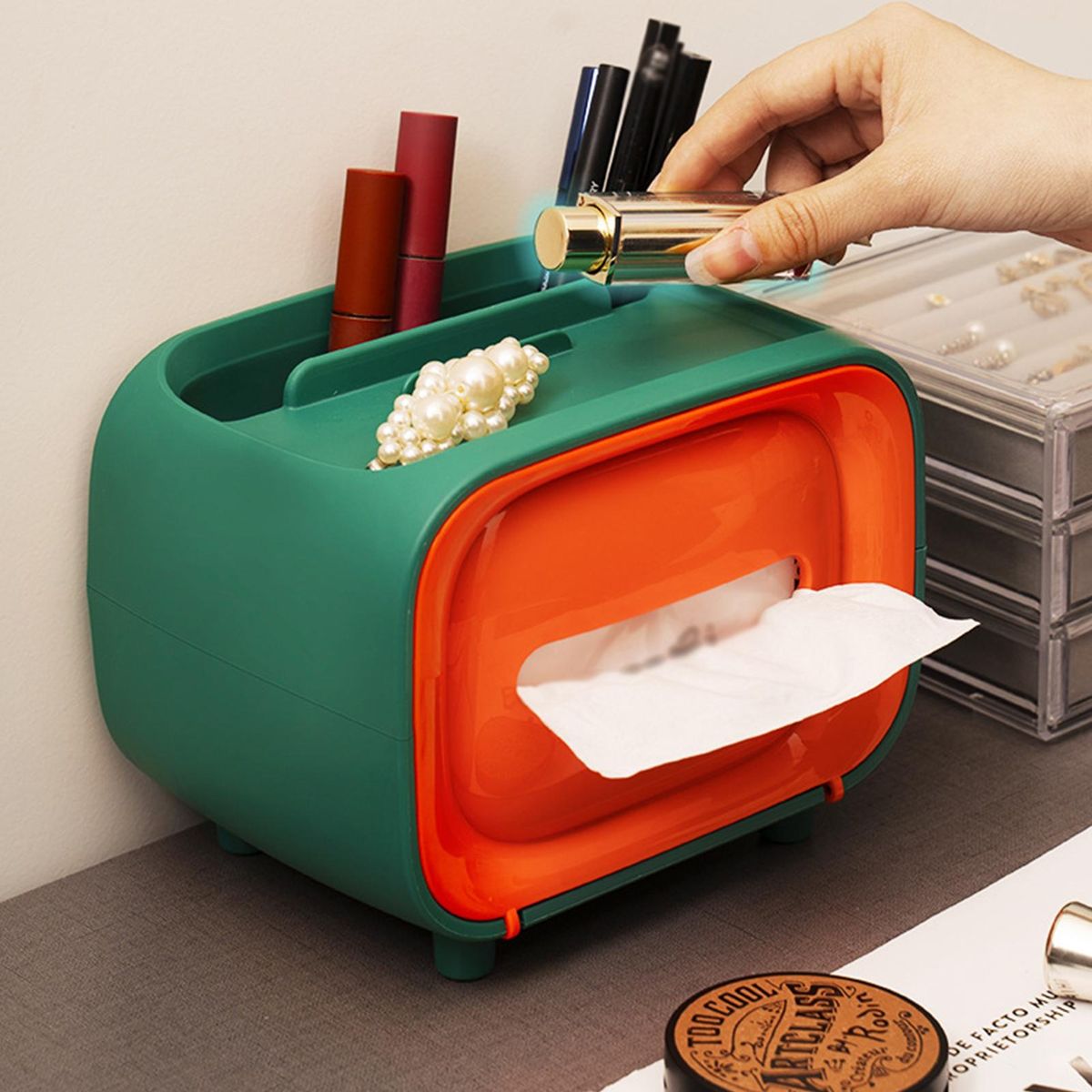 Paper Towel Dispenser Mobile Phone Holder Coreless Toilet Tissue Dispenser Garbage Bags Magnetic Switch Dispenser ome Paper Extraction Dispenser