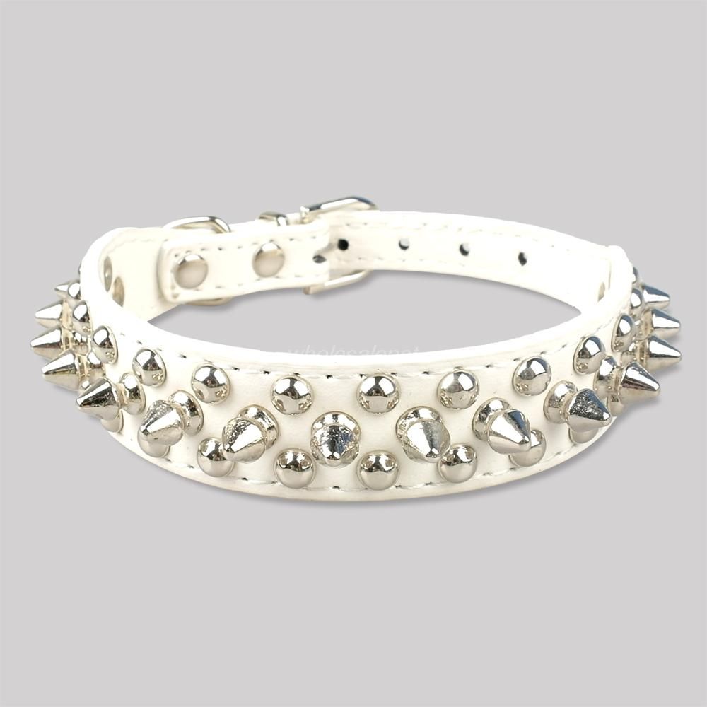 Dog Cat Collar 1 Row Spiked Studded Puppy Pet Collars For