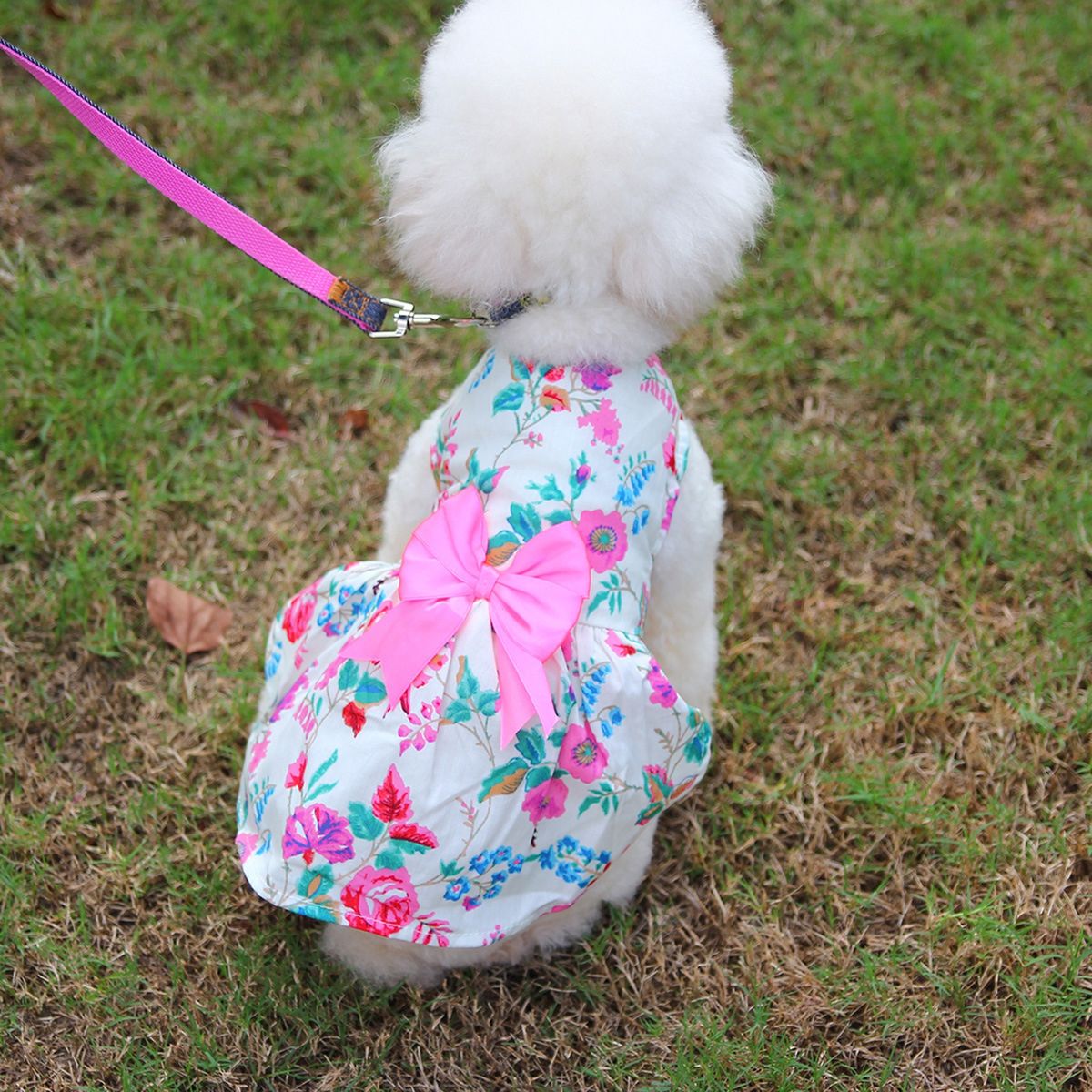 Cat Skirt Puppy Dog Skirt Pet Flower Dress White