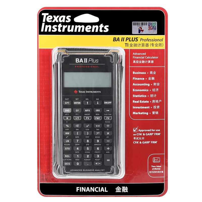 Ti BAII Plus Professional CFA 10 Digits Led Calculatrice Calculadora Financial Calculations Students Financial Calculator